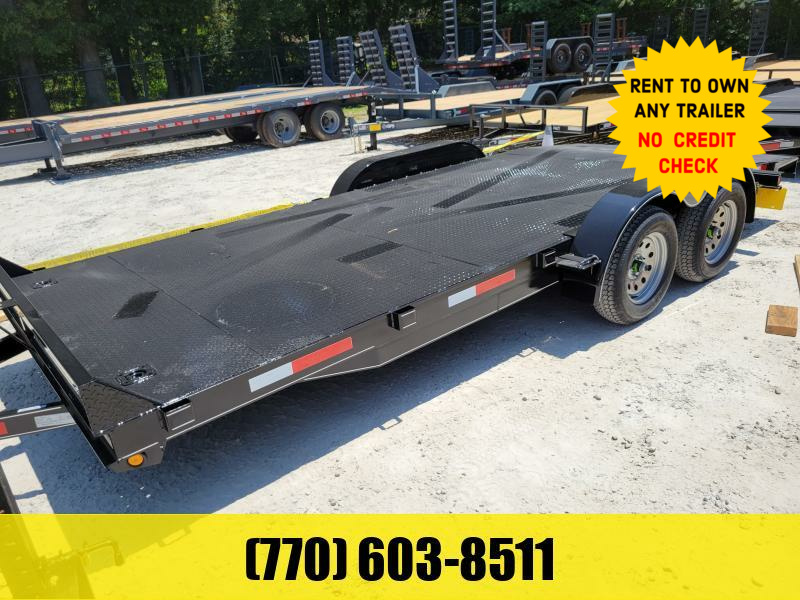 7x18 Car Hauler W/ Removable Fenders Spare Tire Mount & 5' Slide In