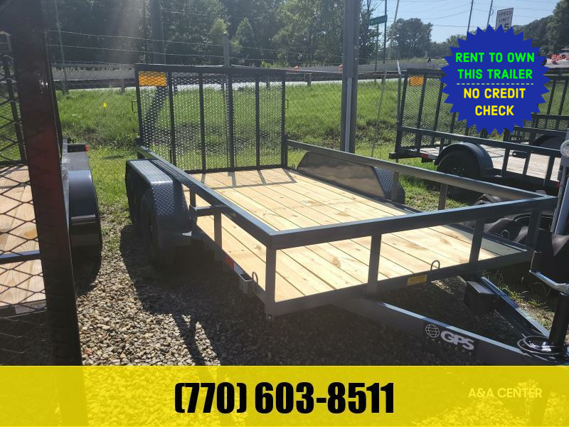 6.5x12 Utility Trailer W/ 2 Brake Axles LED Lights & Gate Assist Shocks 2024 GPS