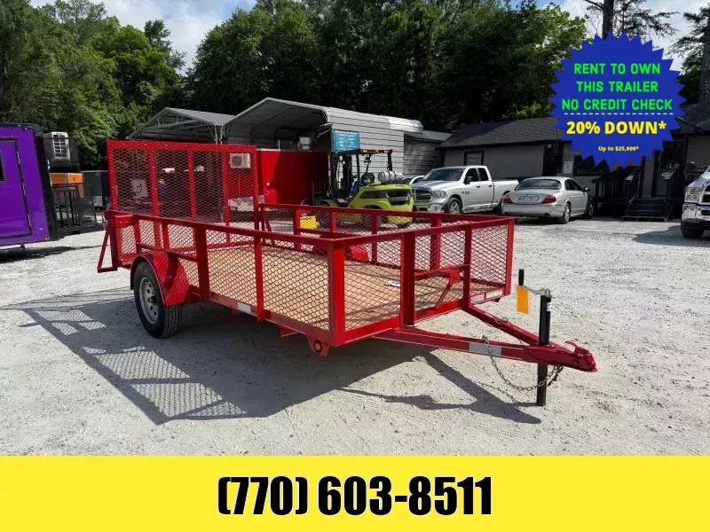 6x12 Utility Trailer W/ 2 Foot Mesh Sides 2025 Lonewolf
