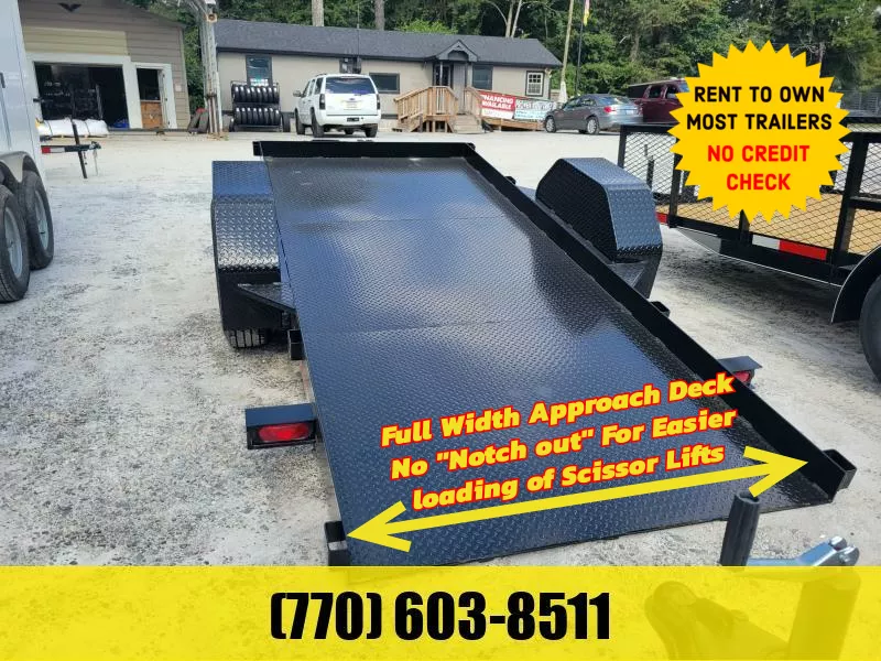 Scissor Lift Tilt Trailer 7000 GVWR Steel Floor & Brakes 2025 Lonewolf 