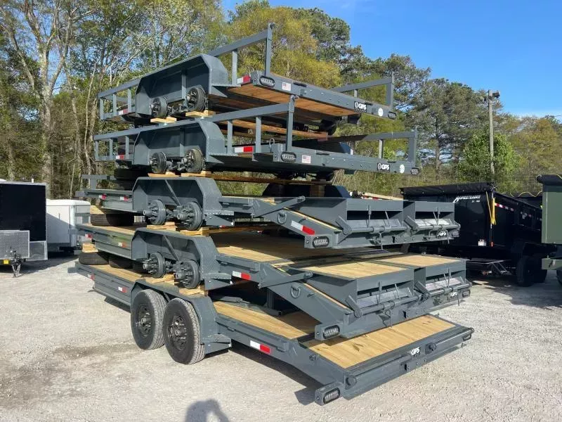 7x20 Heavy Equipment Trailer 2-7000 LB Axles W/ Mack Daddy Ramps 2025 GPS