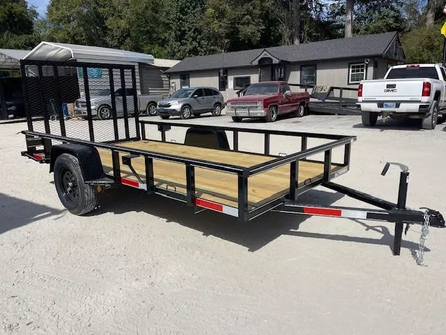 6X12 Utility Trailer W/ 4 Foot Removable Gate Spare Tire Mount & D-Rings 2025 Lonewolf