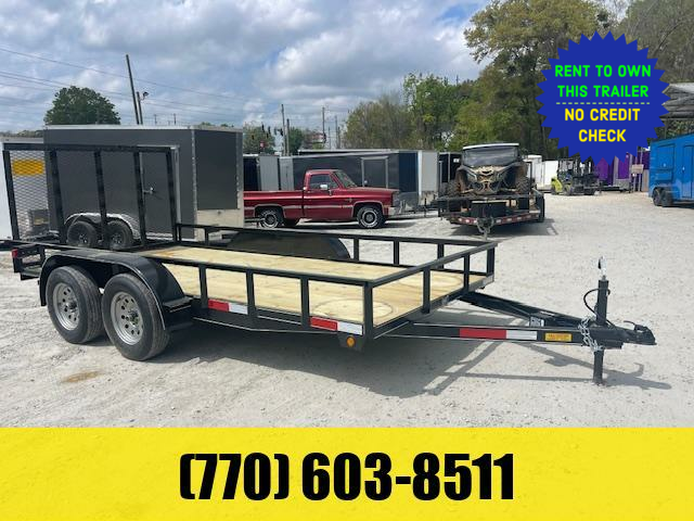 6.5x14 Utility Trailer 2 Brake Axles  2025 Lonewolf