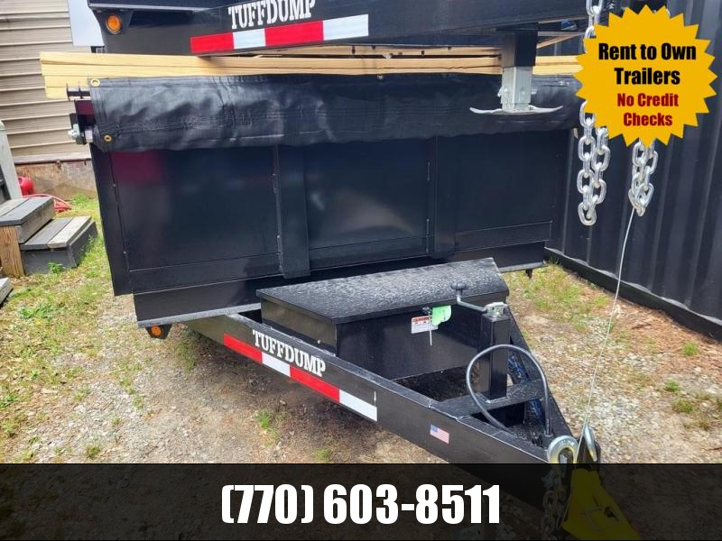 7x16 Dump Trailer 2-7000 LB Axles W/Tarp and Ramps 2022 Tuff Dump 7x16 Dump Trailer 2-7000 LB Axles W/Tarp and Ramps 2022 Tuff Dump