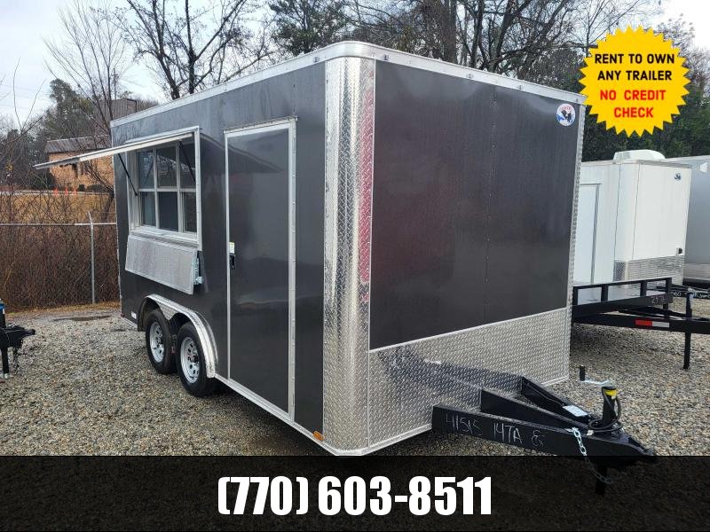 8.5x14 CONCESSION 7' INTERIOR HEIGHT W/ A/C ELECTRICAL PKG FINISHED WALLS & CEILING 2023 QUALITY CARGO 8.5x14 CONCESSION 7' INTERIOR HEIGHT W/ A/C ELECTRICAL PKG FINISHED WALLS & CEILING 2023 QUALITY CARGO
