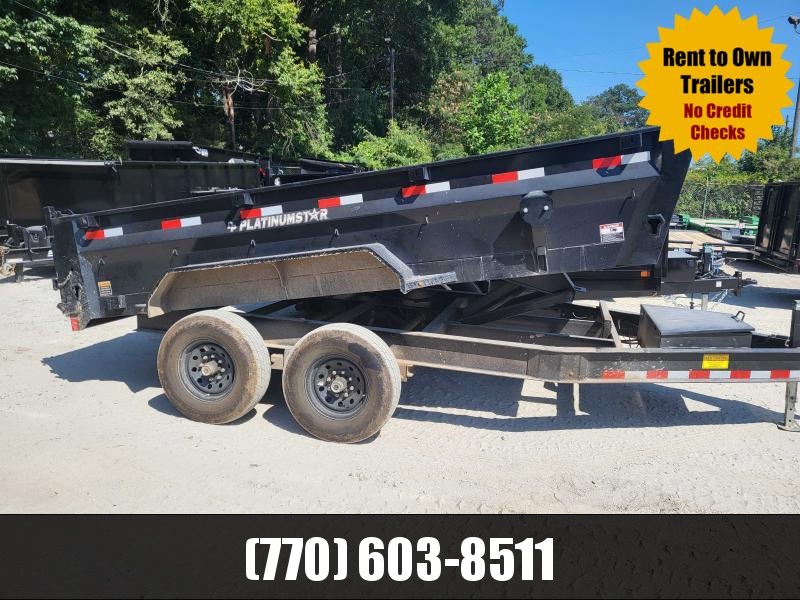 7x14 USED Dump Trailer 2-7000 LB Axles W/Scissor Lift Tarp and Ramps 2022 DP Platinum 7x14 USED Dump Trailer 2-7000 LB Axles W/Scissor Lift Tarp and Ramps 2022 DP Platinum