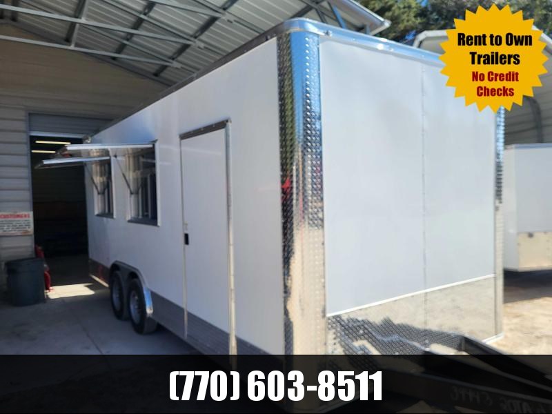 8.5x20 Concession Trailer 7'6" Interior Height W/ 15,000 BTU A/C Finished Interior Extra Recepticals Electrical & Water PKG 2023 Quality Cargo 8.5x20 Concession Trailer 7'6" Interior Height W/ 15,000 BTU A/C Finished Interior Extra Recepticals Electrical & Water PKG 2023 Quality Cargo