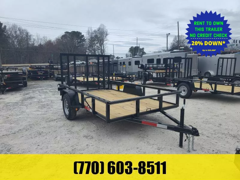 6X10 Utility Trailer W/ Spare Tire Mount D-Rings & 4 Foot Removable Gate 2025 Lonewolf