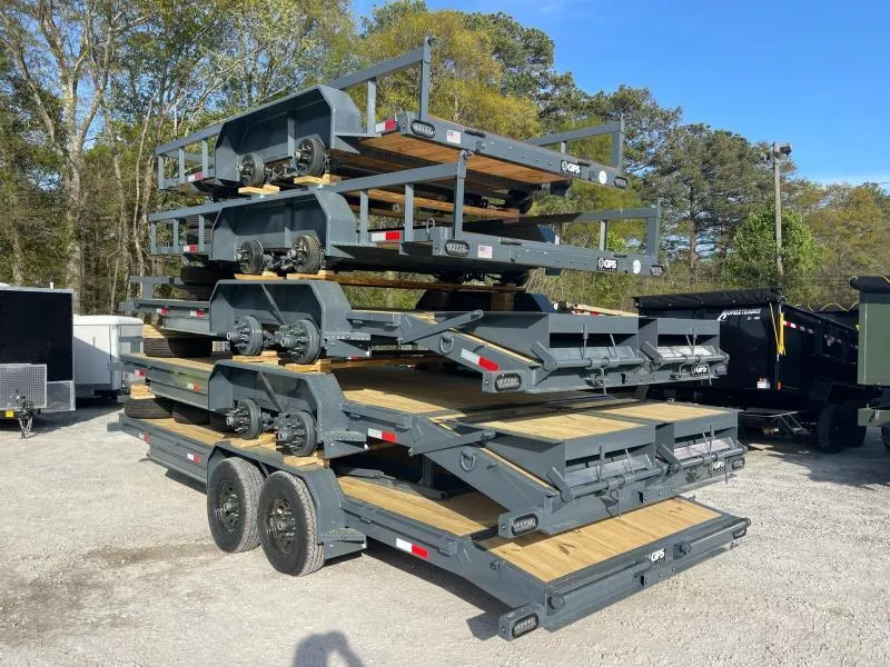 7x20 Heavy Equipment Trailer 2-7000 LB Axles W/ Mack Daddy Ramps 2025 GPS