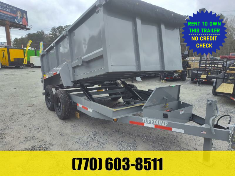 7X14 Dump Trailer W/ 27000 LB Axles 4 Foot Sides Tarp & Ramps 2024