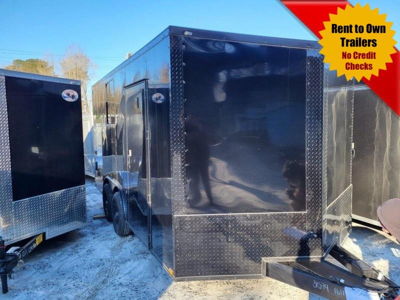8.5x16 Enclosed 7' Interior Height W/ Blackout Pkg Side Door & Ramp 2022 Quality Cargo 8.5x16 Enclosed 7' Interior Height W/ Blackout Pkg Side Door & Ramp 2022 Quality Cargo