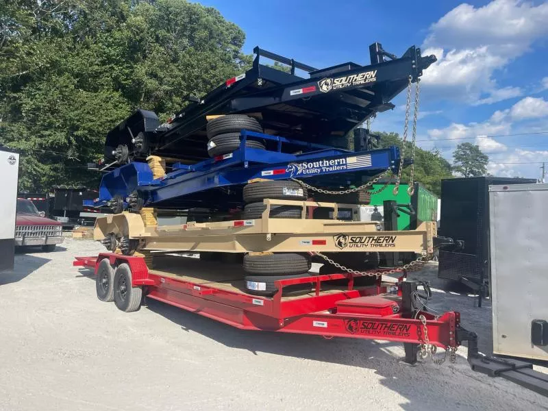 7X20 Heavy Equipment Trailer HYDRAULIC Tilt W/2-5200LB Axles 2025 Southern Utility