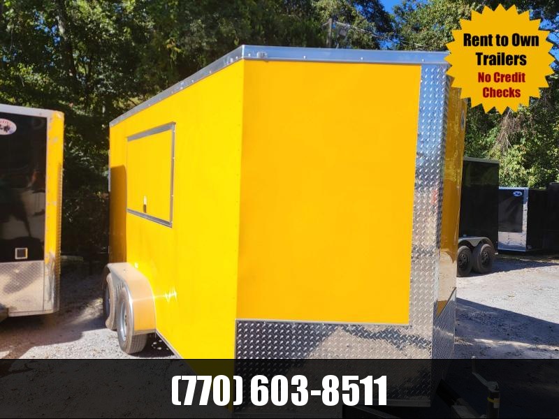 7X14 CONCESSION 7' INTERIOR HEIGHT W/ A/C ELECTRICAL PKG FINISHED WALLS & CEILING 2023 QUALITY CARGO 7X14 CONCESSION 7' INTERIOR HEIGHT W/ A/C ELECTRICAL PKG FINISHED WALLS & CEILING 2023 QUALITY CARGO
