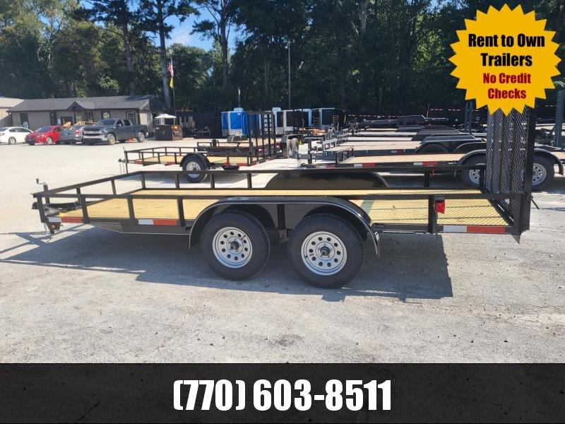6X12 Utility W/ Brakes & 4 Foot Removable Gate 2023 Lonewolf Quality