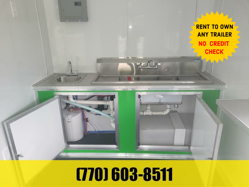 7x12 Food Trailer 7 Foot Interior Height W/ Finished Walls & Ceiling A