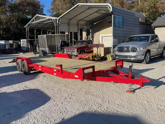 8.5X24 Wood Floor Car Hauler, Winch Plate, Drive Over Fender, W/ 5' Foot Slide in Ramps 2026