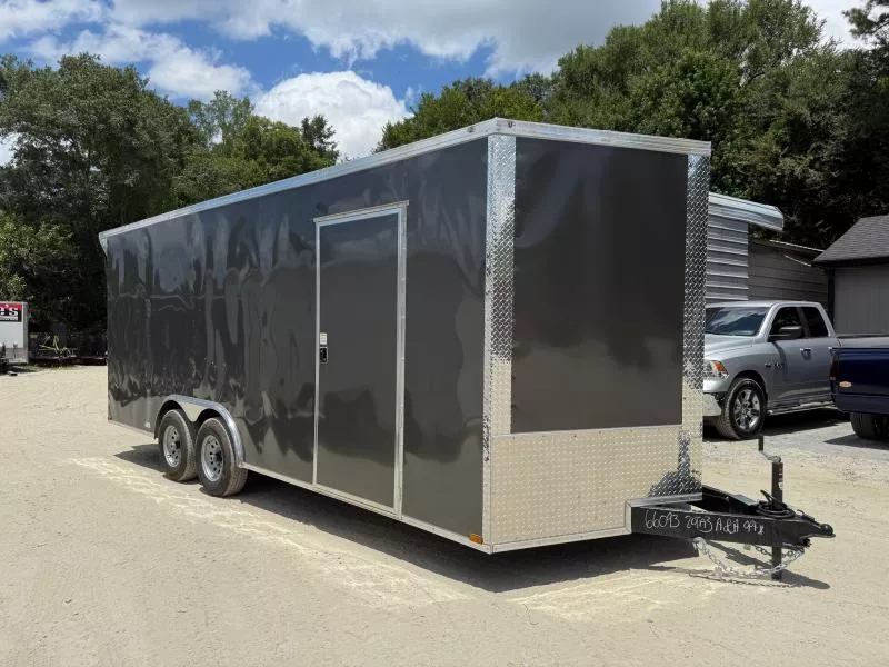 8.5x20 Enclosed Trailer 7 Foot Interior Height W/ Rear Wing With Lights 2-5200# Axles Side Door & Ramp 2025 Quality Cargo