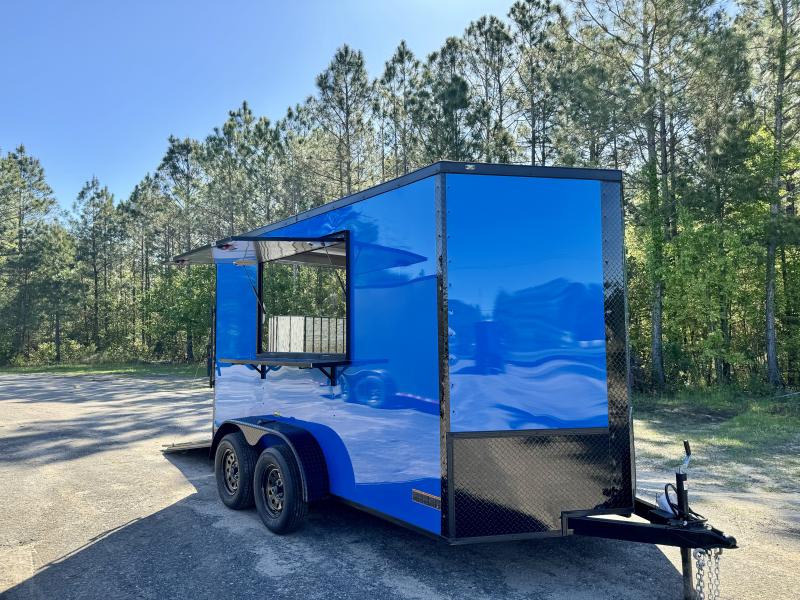 2024 PowerLine Cargo 7x12 Tandem Axle Concession  Cargo / Enclosed Trailer
