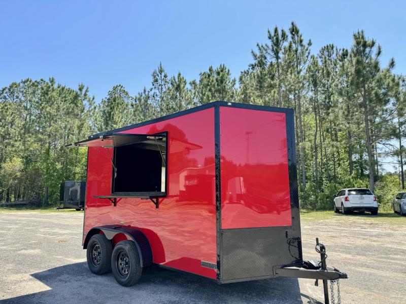 2024 PowerLine Cargo 7x12 Tandem Axle Concession  Cargo / Enclosed Trailer