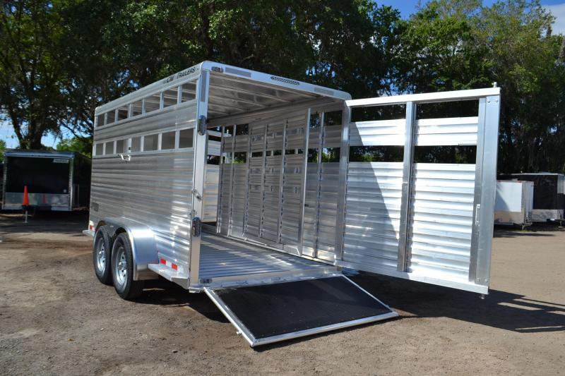6'8"x16' CM Horse Trailer All Aluminum Horse Trailer Right Trailers New And Used Cargo