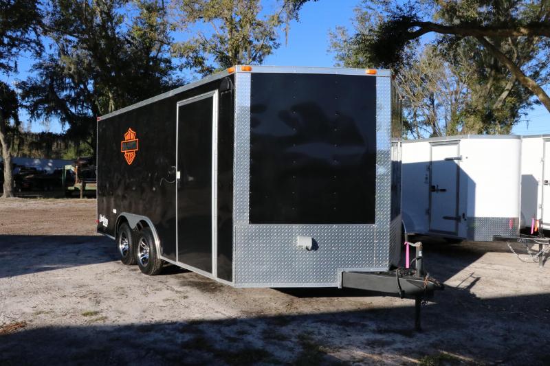 ( Used ) 8.5x16 South Enclosed Motorcycle Trailer Right