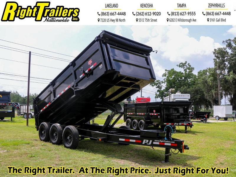 7X16X4 PJ Trailers 83 Low Pro High Side Dump (DM) Dump Trailer 7X16X4 PJ Trailers 83 Low Pro High Side Dump (DM) Dump Trailer