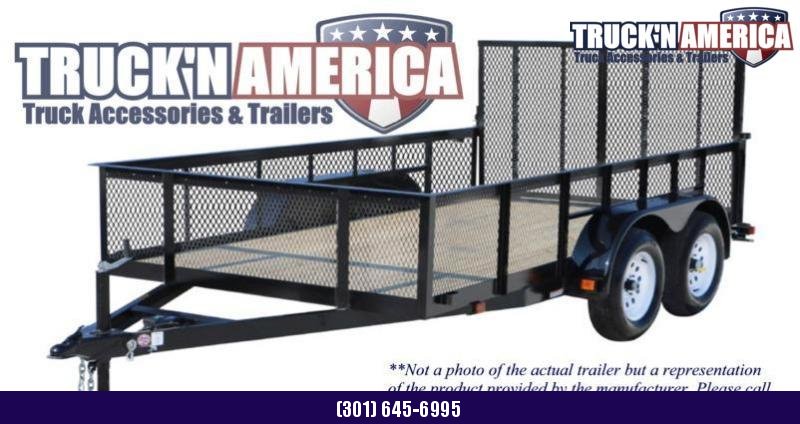 Carry On Black 7x18 Utility, Wood Floor, Ramp Gate, High Sides, Tandem Axle Carry On Black 7x18 Utility, Wood Floor, Ramp Gate, High Sides, Tandem Axle