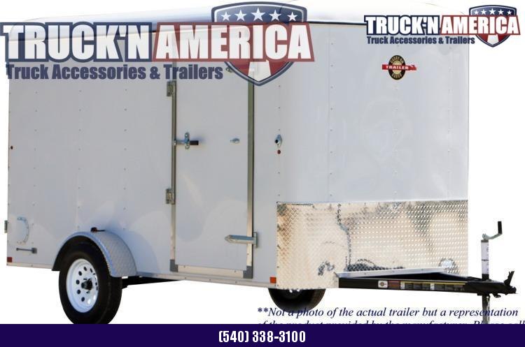 Cargo Trailer 6x12 White Ramp Door Drop Axle Cargo Trailer 6x12 White Ramp Door Drop Axle