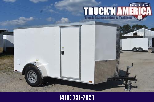 Quality Cargo Black 7x12 Tandem Axle Cargo Trailer, Side Door, Ramp Rear Door Quality Cargo Black 7x12 Tandem Axle Cargo Trailer, Side Door, Ramp Rear Door