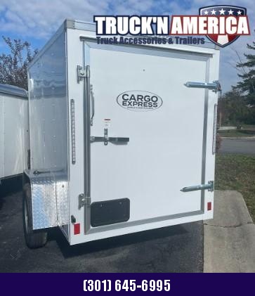 Cargo Express 5x8 White Enclosed Trailer, GVWR 2990#, Single Rear Door Cargo Express 5x8 White Enclosed Trailer, GVWR 2990#, Single Rear Door
