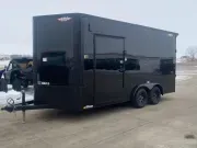 2026 H&H 8x16 Flat Top V Nose Cargo Blackout