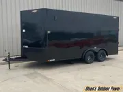2025 H&H 8x16 Flat Top Cargo Black Blackout