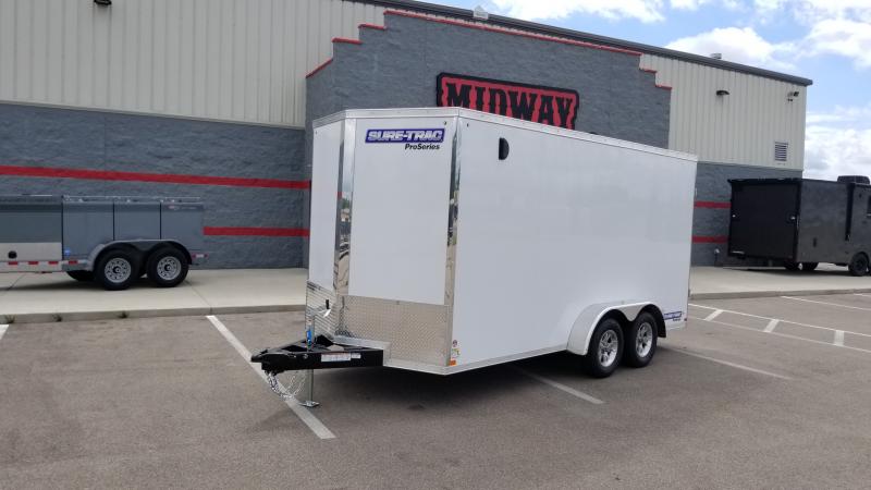 2020 Sure-trac 7'x16'+6" 7k White Barn Door Enclosed Trailer 2020 Sure-trac 7'x16'+6" 7k White Barn Door Enclosed Trailer