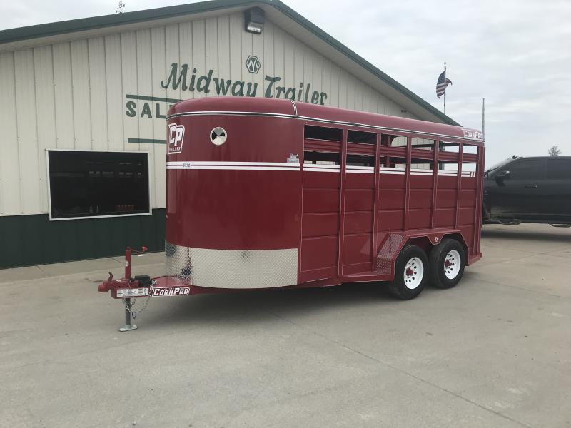 2022 CornPro 6X16 LIVESTOCK RED Stock / Stock Combo Trailer 2022 CornPro 6X16 LIVESTOCK RED Stock / Stock Combo Trailer