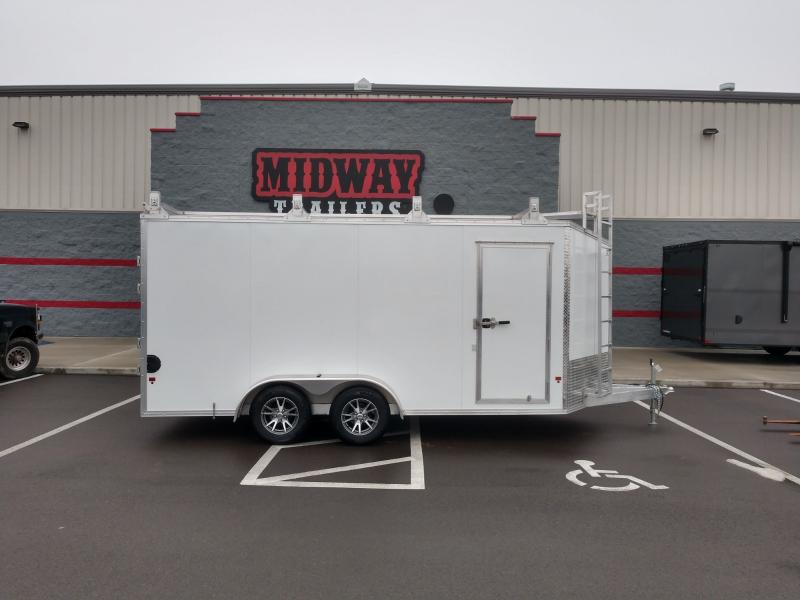 2019 Ez Hauler 7'x16' Alum Contractor 7k White Enclosed Trailer 2019 Ez Hauler 7'x16' Alum Contractor 7k White Enclosed Trailer