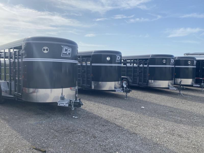 2022 CornPro Trailers 6'X16' LIVESTOCK 7K CHARCOAL Stock / Stock Combo Trailer 2022 CornPro Trailers 6'X16' LIVESTOCK 7K CHARCOAL Stock / Stock Combo Trailer