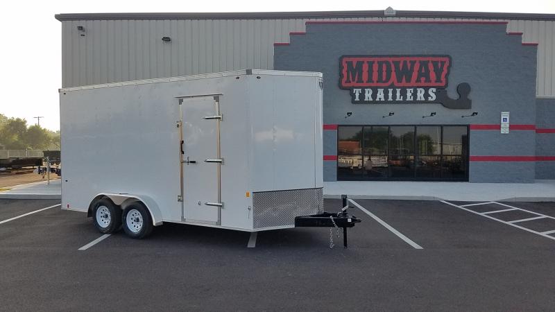 2021 Interstate 7'x16'+12" Hgt 7k White Enclosed Trailer 2021 Interstate 7'x16'+12" Hgt 7k White Enclosed Trailer