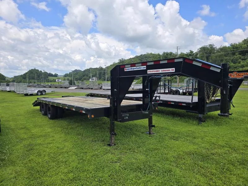 2022 Carry-On 8.5x20+5 Gooseneck 20K Dually Equipment Trailer (with Fold-Up Ramps)