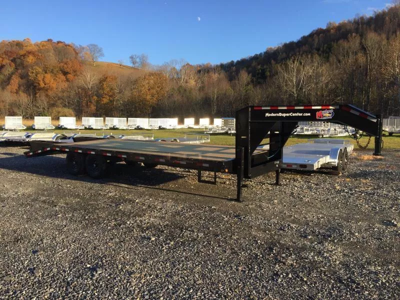 Carry-On 8.5X25 Gooseneck 14K Equipment Trailer with Fold-Up Ramps