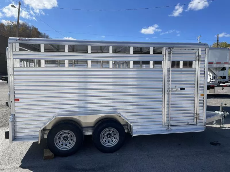 2024 Frontier 16'7''x 7' Aluminum Livestock Bumper Pull  Trailer