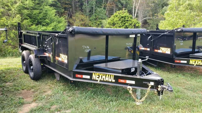2025 Nexhaul 7x14 15K Dump with Tarp (Dual Cylinder, Ramps and Combo Gate)