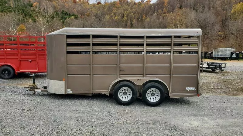 Nexhaul 6x16 Livestock Trailer (6'6" Height, Rear Combo Gate, Divider Gate)