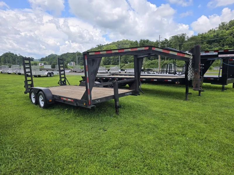 2010 P&T Trailers 7x16 Low-Profile Gooseneck 7K Trailer (No Dovetail)