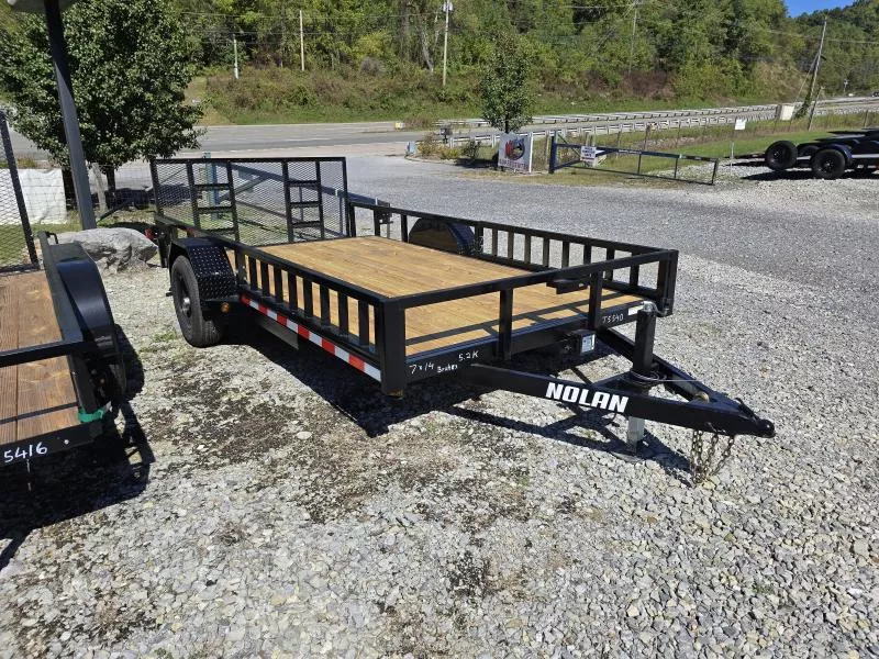 2026 Nolan 7x14 Single-Axle 5.2K ATV Trailer with Brakes and Removable Sides