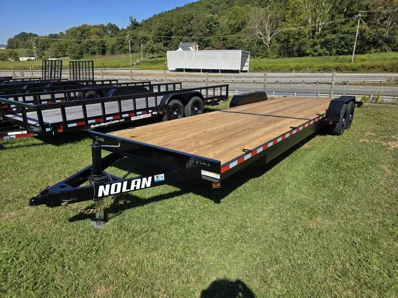 2025 Nolan Manufacturing 7X26 10K Car Hauler Trailer with Slide-Out Ramps