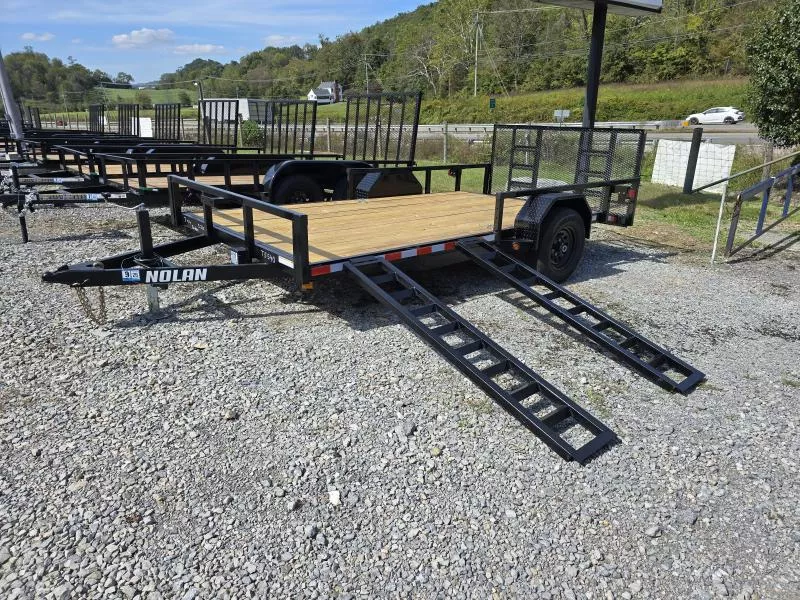 2026 Nolan 7x14 Single-Axle 5.2K ATV Trailer with Brakes and Removable Sides