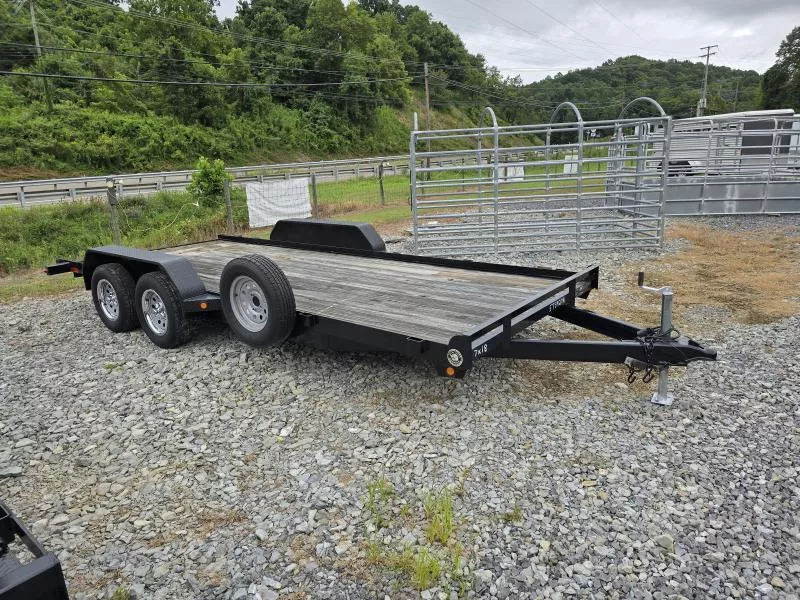 2016 Gatormade Trailers 7X18 Car Hauler 7K Trailer with Spare Tire (No Dovetail)