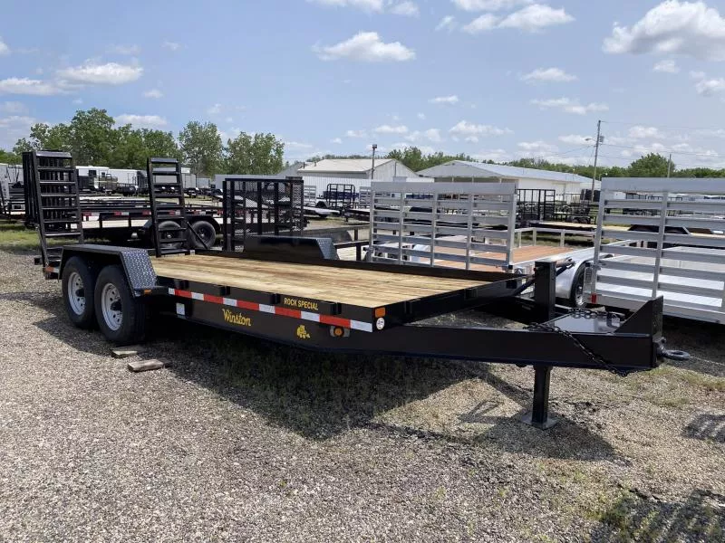 2026 Winston 7 TON 7 X 18 FT SKID STEER TRAILER SPRING ASSIST RAMPS