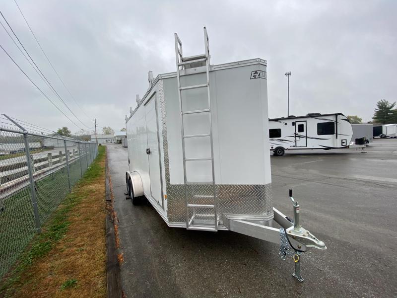 2022 EZ Hauler 7X16 FT ULTIMATE CONTRACTOR TRAILER 10K GVWR LADDER RACK
