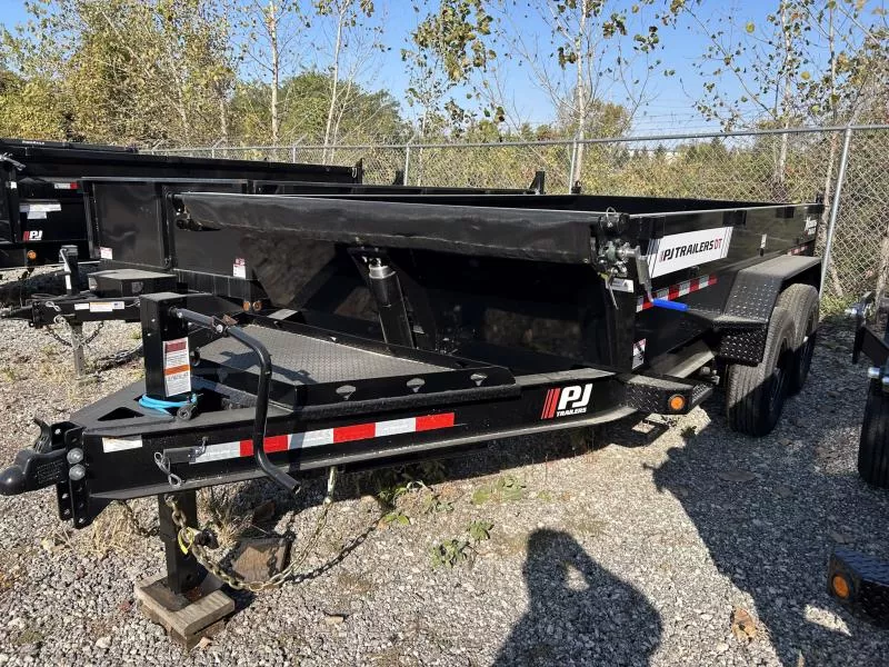 2026 PJ Trailers 7 X 14 FT LOW PRO TELESCOPIC DUMP TRAILER 15K GVWR